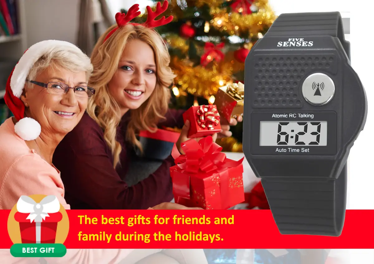 FIVE SENSES Atomic Talking Watch for Seniors & Visually Impaired | Self-Setting, Loud Voice, Easy to Use - view 4