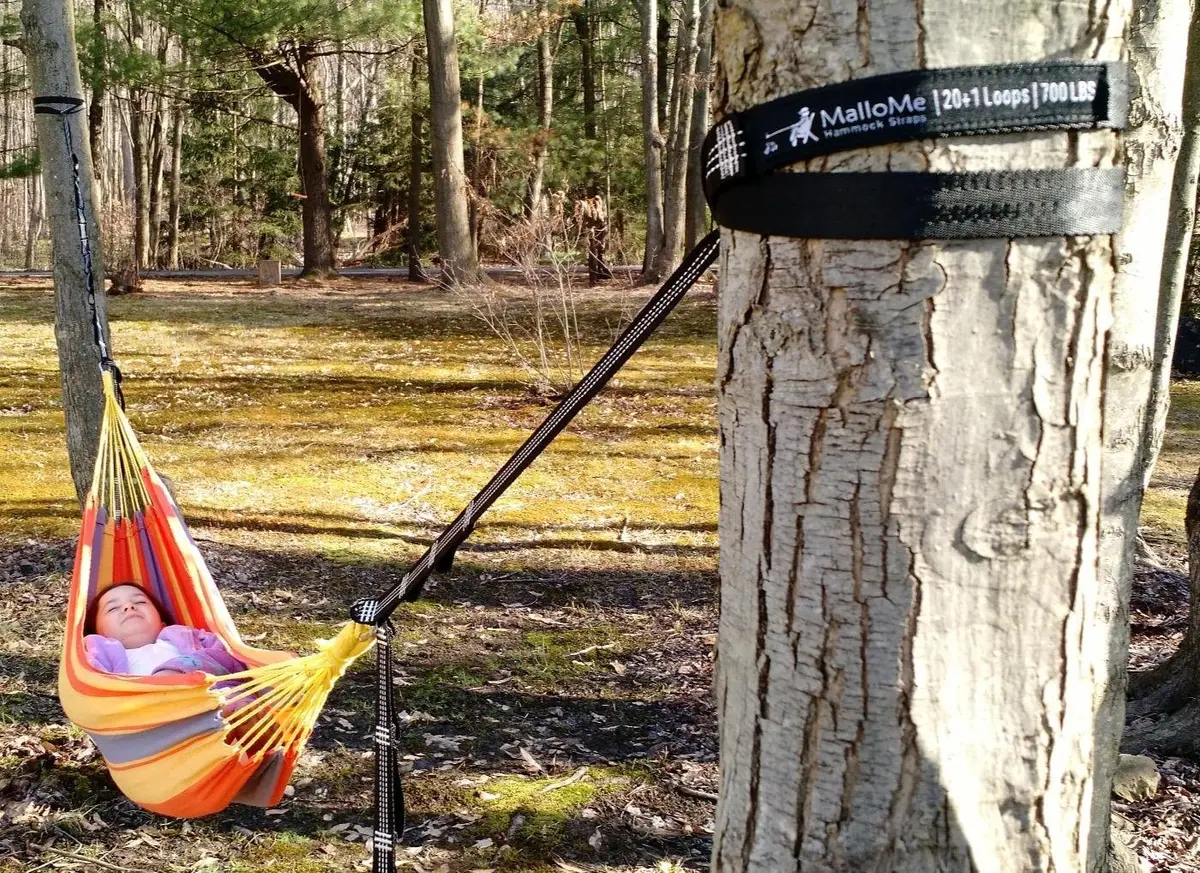 MalloMe Hammock Tree Straps with Carabiners - 12ft Heavy Duty Adjustable Swing Straps | 2-Pack, Black - view 4