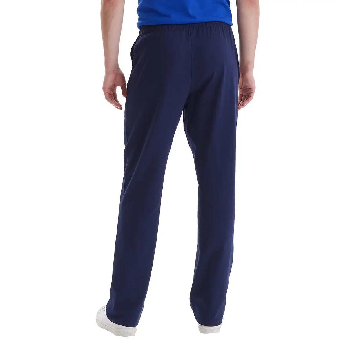 Hanes Essentials Sweatpants Men’s Cotton Jersey Pants with Pockets 33” Navy Large - view 2