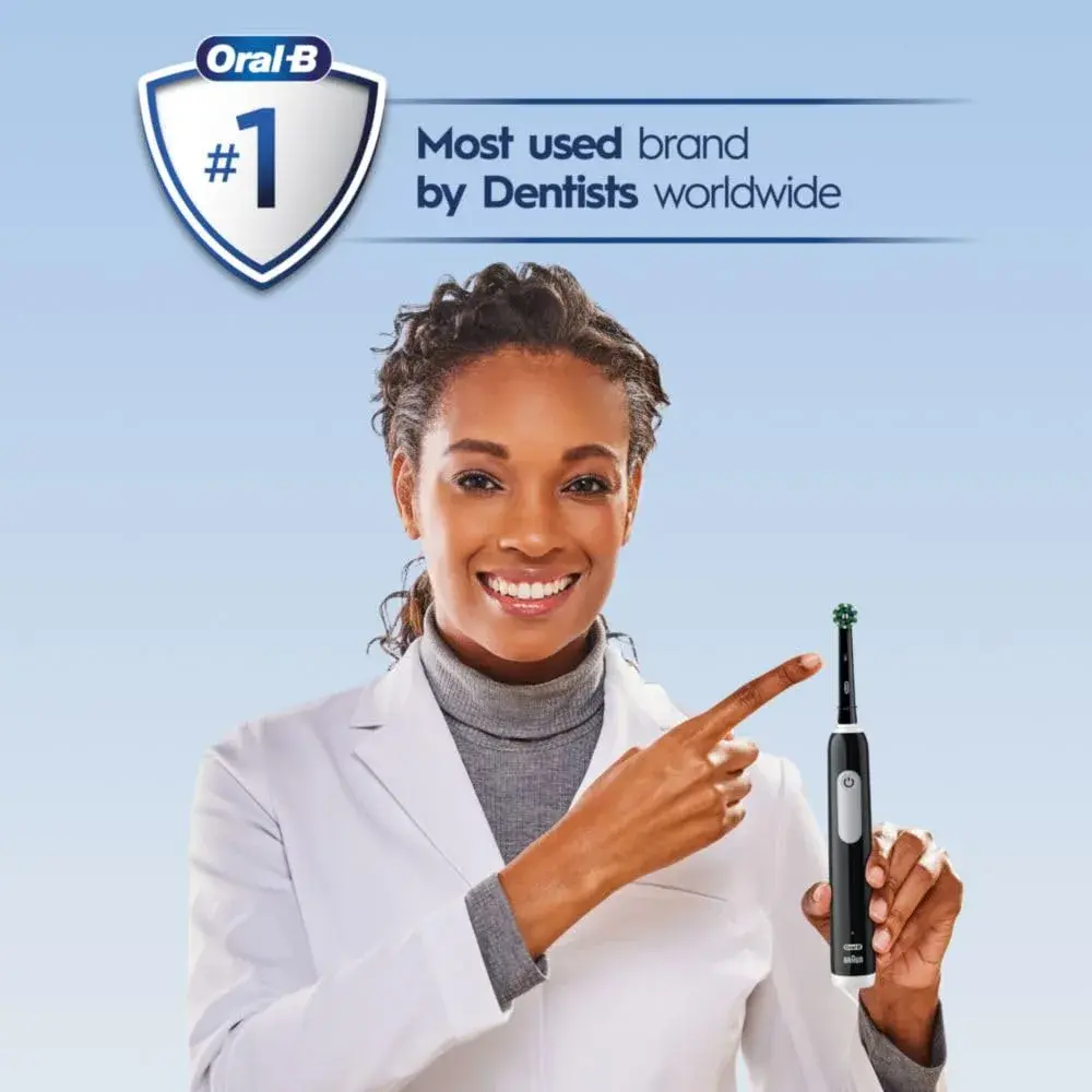 Oral-B Pro 1000 Rechargeable Electric Toothbrush Black 1 Count (Pack of 1) | Dentist-Recommended Cleaning - view 6