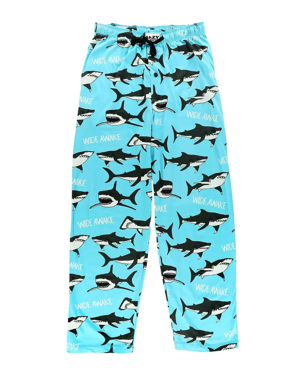 Lazy One Novelty Men's Pajama Pants, Shark, S | Soft Cotton Lounge Pants for Men - view 4