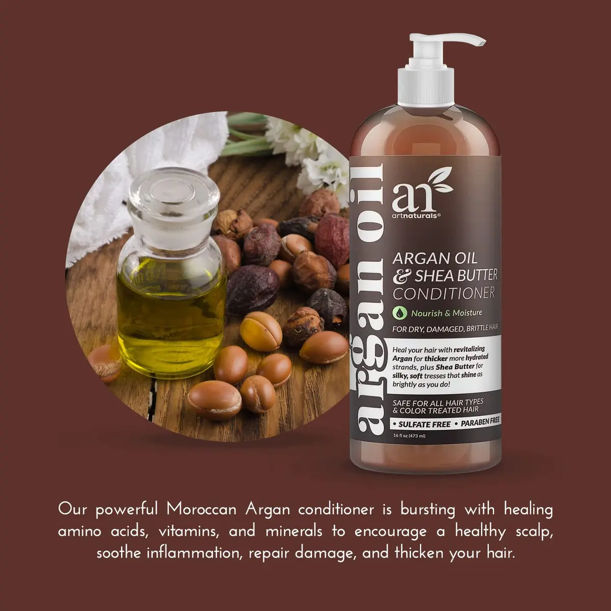 Artnaturals Argan Oil Conditioner 16 fl oz | Restores Shine & Moisture for All Hair Types - view 4