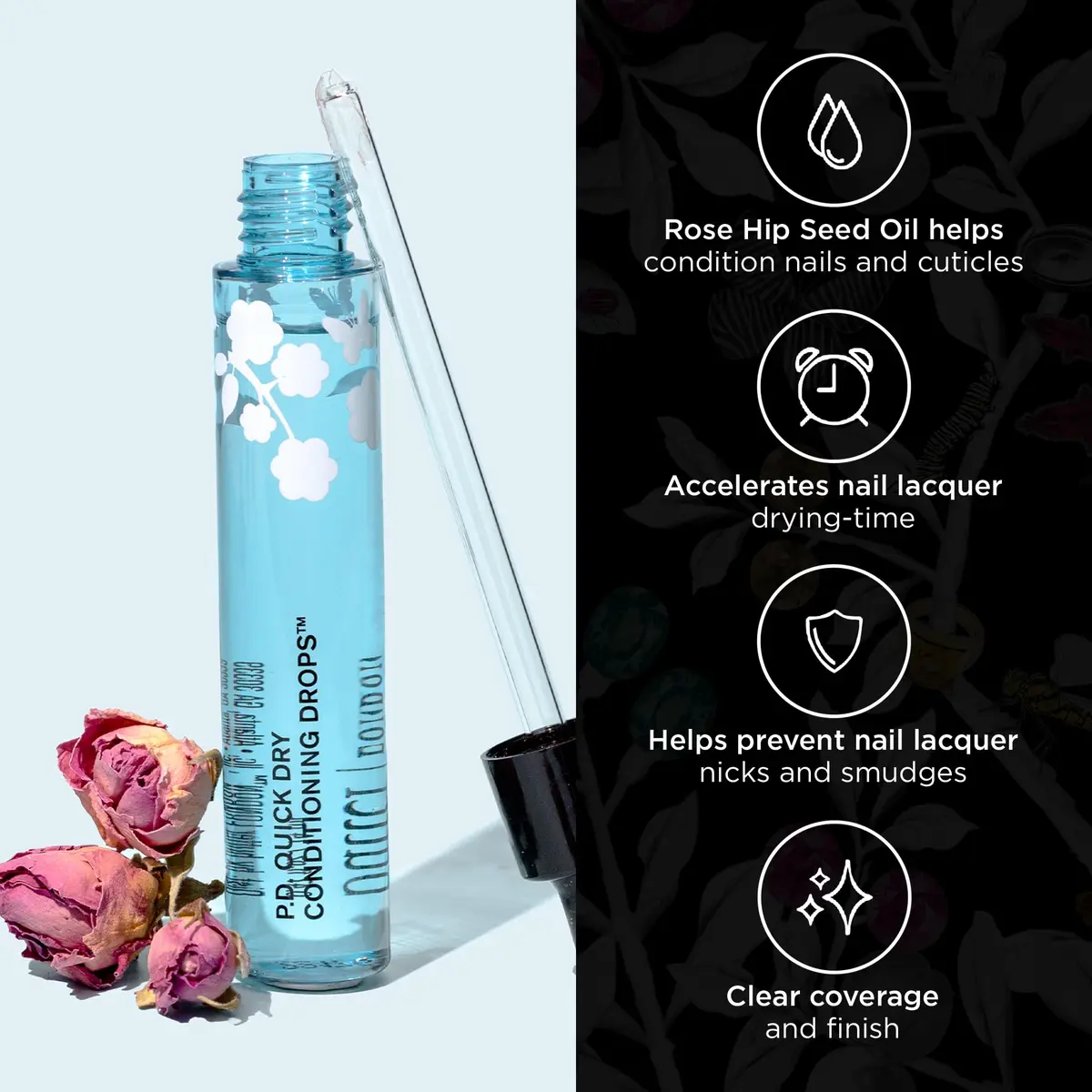 butter LONDON P.D. Quick Dry Conditioning Drops Cuticle Oil 0.33 Fl Oz | Hydrates & Conditions Cuticles & Nail Beds - view 3