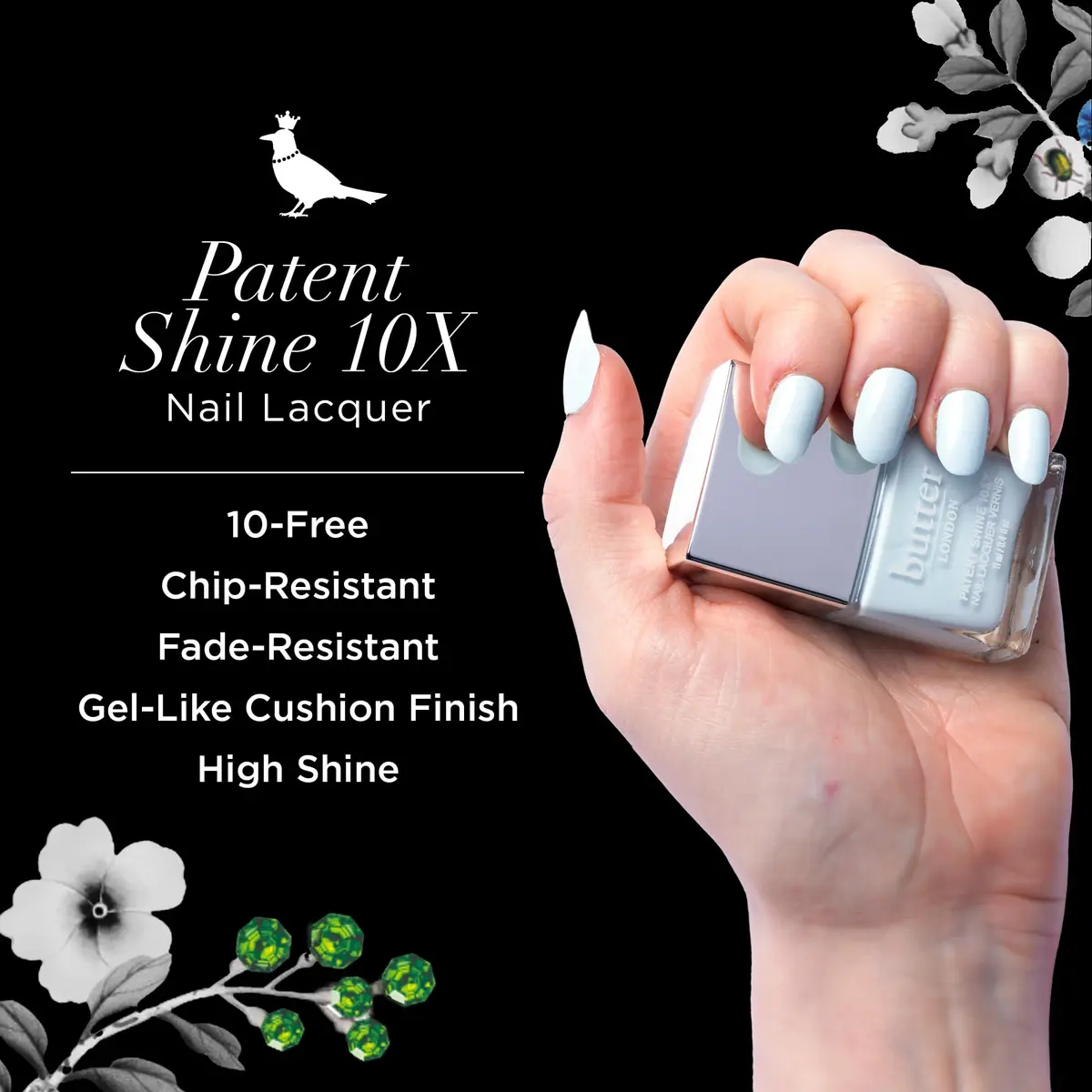 butter LONDON Patent Shine 10X Nail Lacquer Candy Floss 0.4 Fl Oz | Bright, Strong Nails, 10 Days Wear - view 2