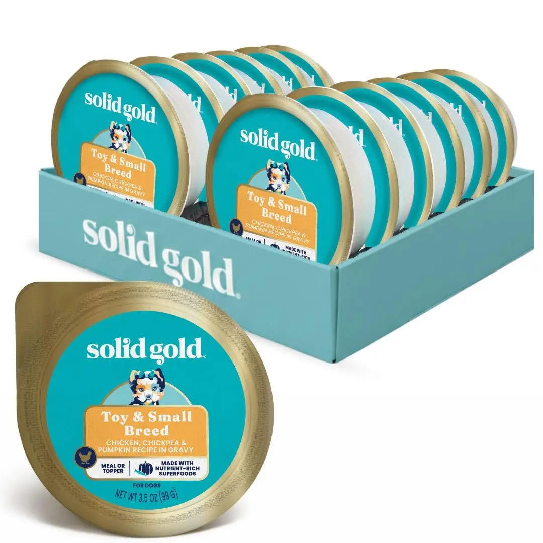 Solid Gold Small Breed Chicken Wet Dog Food Topper, 12ct | Grain-Free, Digestive Support, For Puppies & Adults - main product image