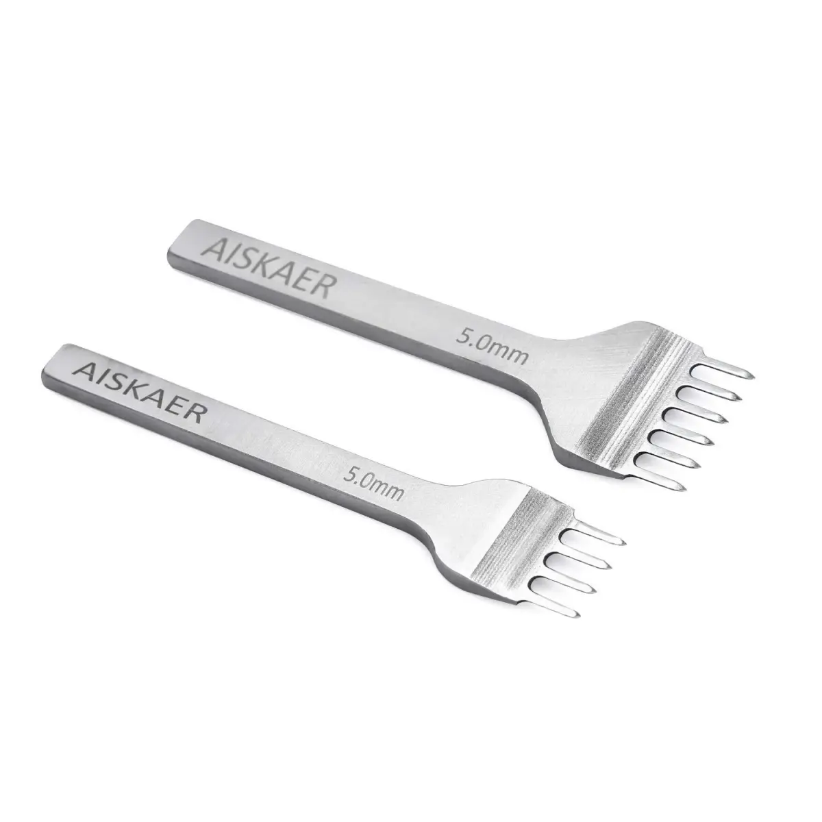 Aiskaer Leather Stitching Punch Set 5mm Diamond Chisel Tools | 4-Piece Set for DIY Leather Craft - view 2