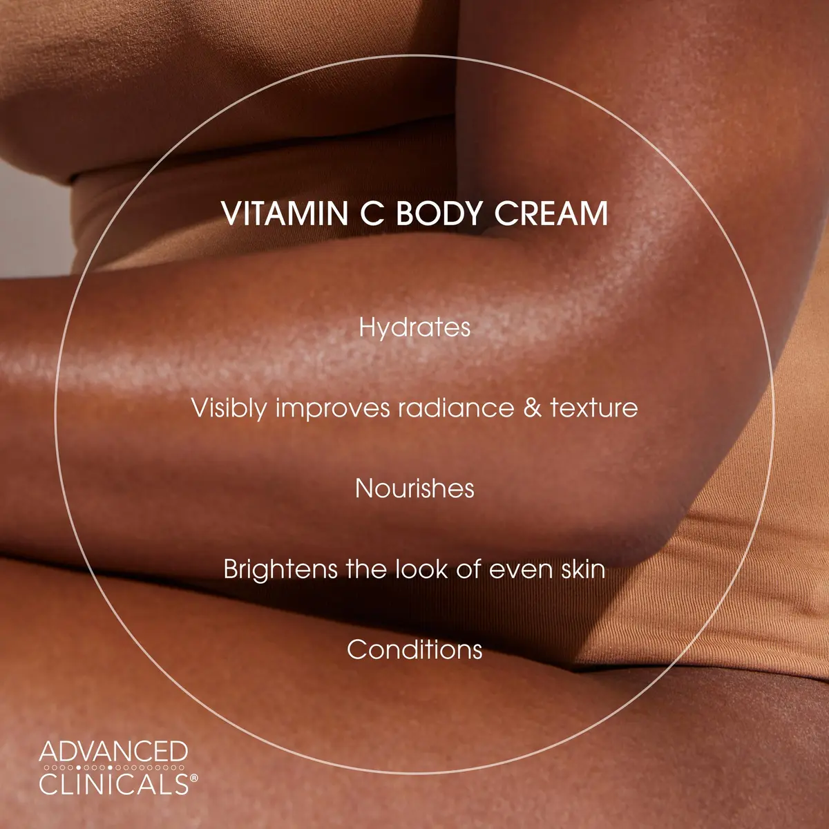 Advanced Clinicals Vitamin C Brightening Body Cream 473ml (16oz) | Visibly Illuminates for Radiant Skin - view 6