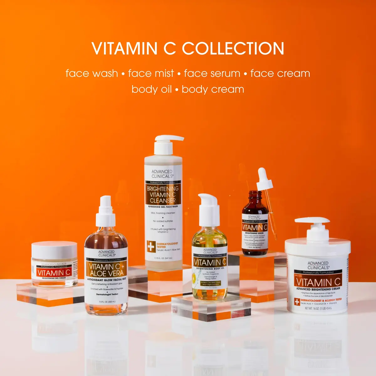 Advanced Clinicals Vitamin C Brightening Body Cream 473ml (16oz) | Visibly Illuminates for Radiant Skin - view 8
