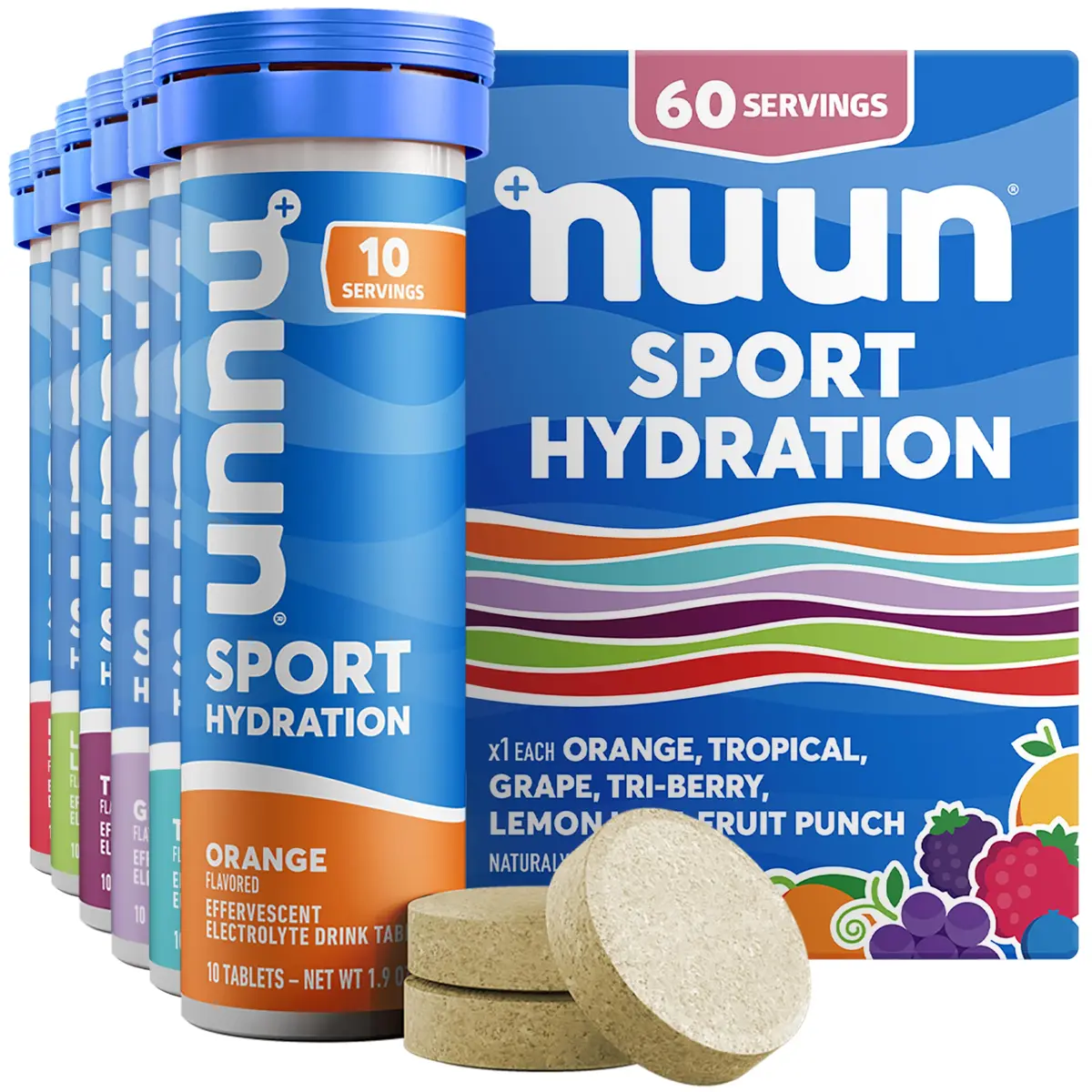 Nuun Sport Electrolyte Tablets 60 Servings | Gluten Free & Vegan Hydration Support - main product image