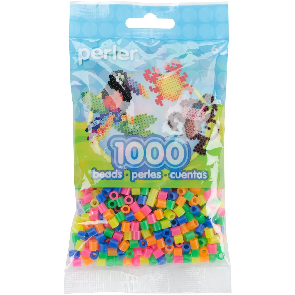 Perler Neon Mix Fuse Beads 1000 Count (Small) | Safe for Ages 6+ | USA-Imported Craft Beads - view 3