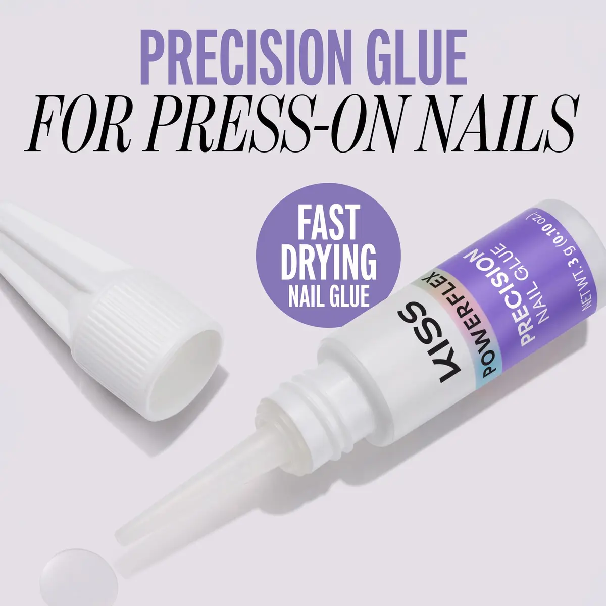 KISS PowerFlex Precision Nail Glue for Press Ons, Kits, Tips & Wraps 0.10 oz (2.96 ml) | Ultra Strong Bond for DIY Nails - view 7