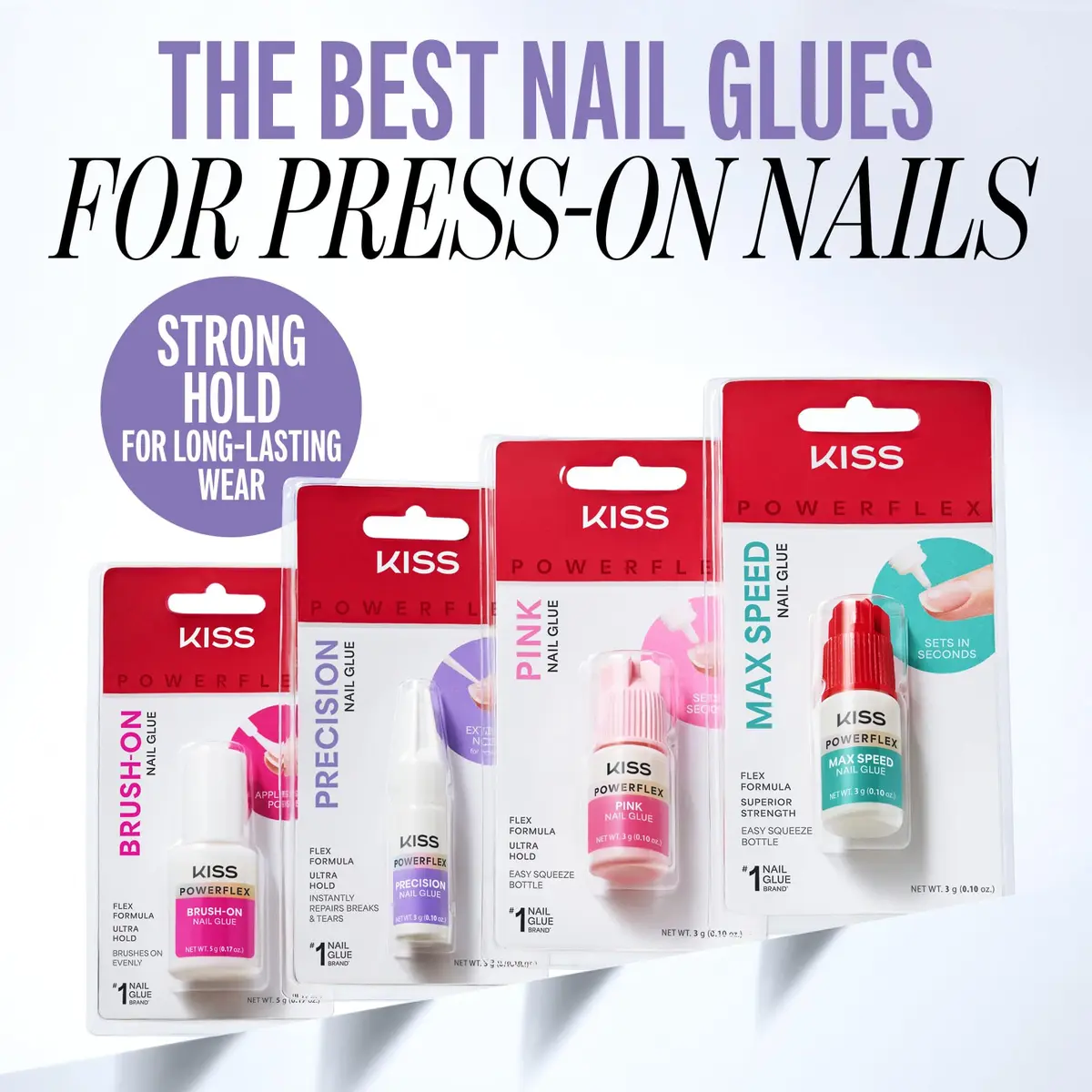 KISS PowerFlex Precision Nail Glue for Press Ons, Kits, Tips & Wraps 0.10 oz (2.96 ml) | Ultra Strong Bond for DIY Nails - view 3