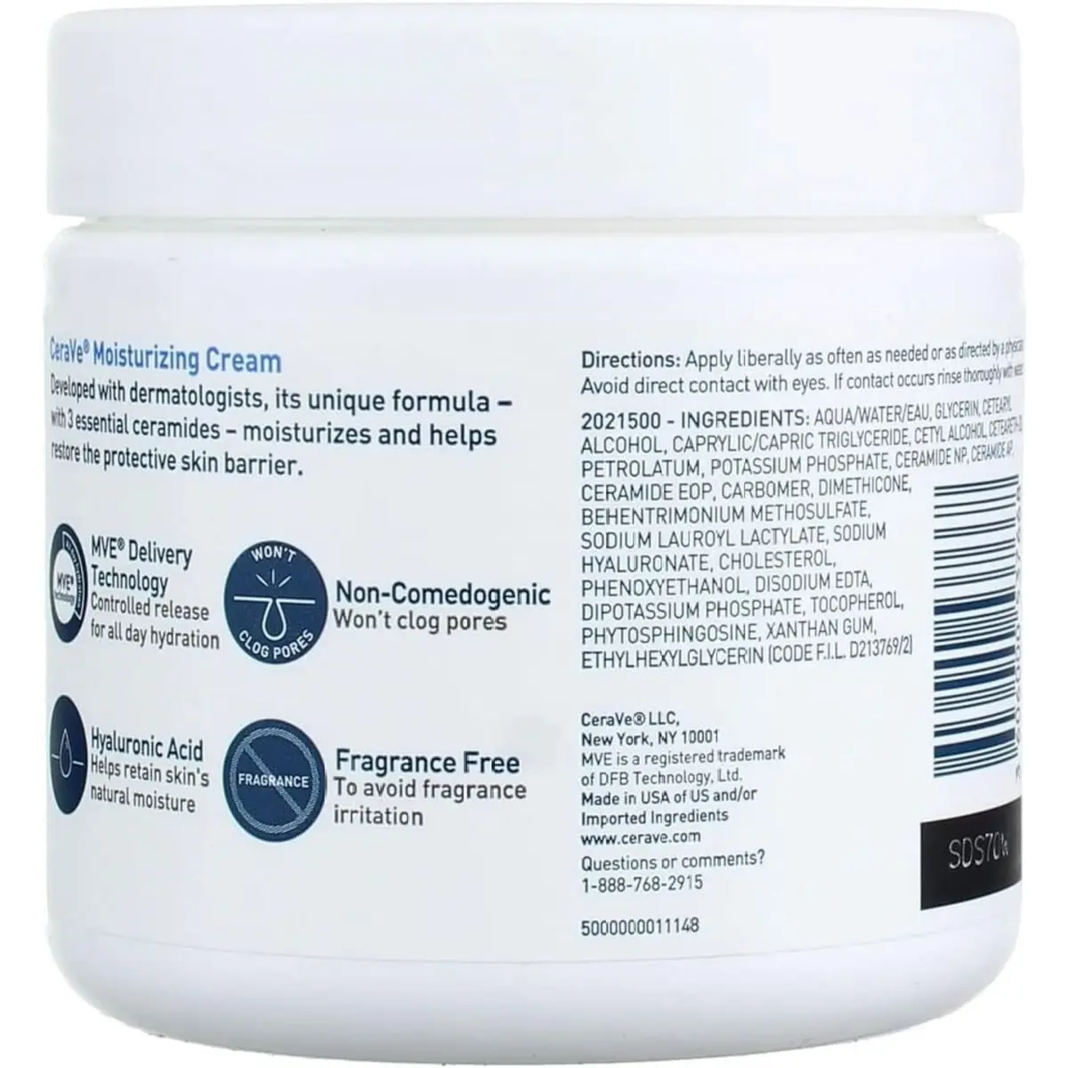 CeraVe Moisturizing Cream - 16 Ounce (Pack of 4) | Hydrates & Reinforces Skin Barrier - view 5