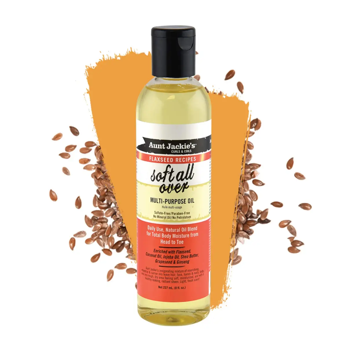 Aunt Jackie's Soft All Over Multi-Use Oil 237ml (8 Fl Oz) | Hair, Skin & Nails Therapy - view 2