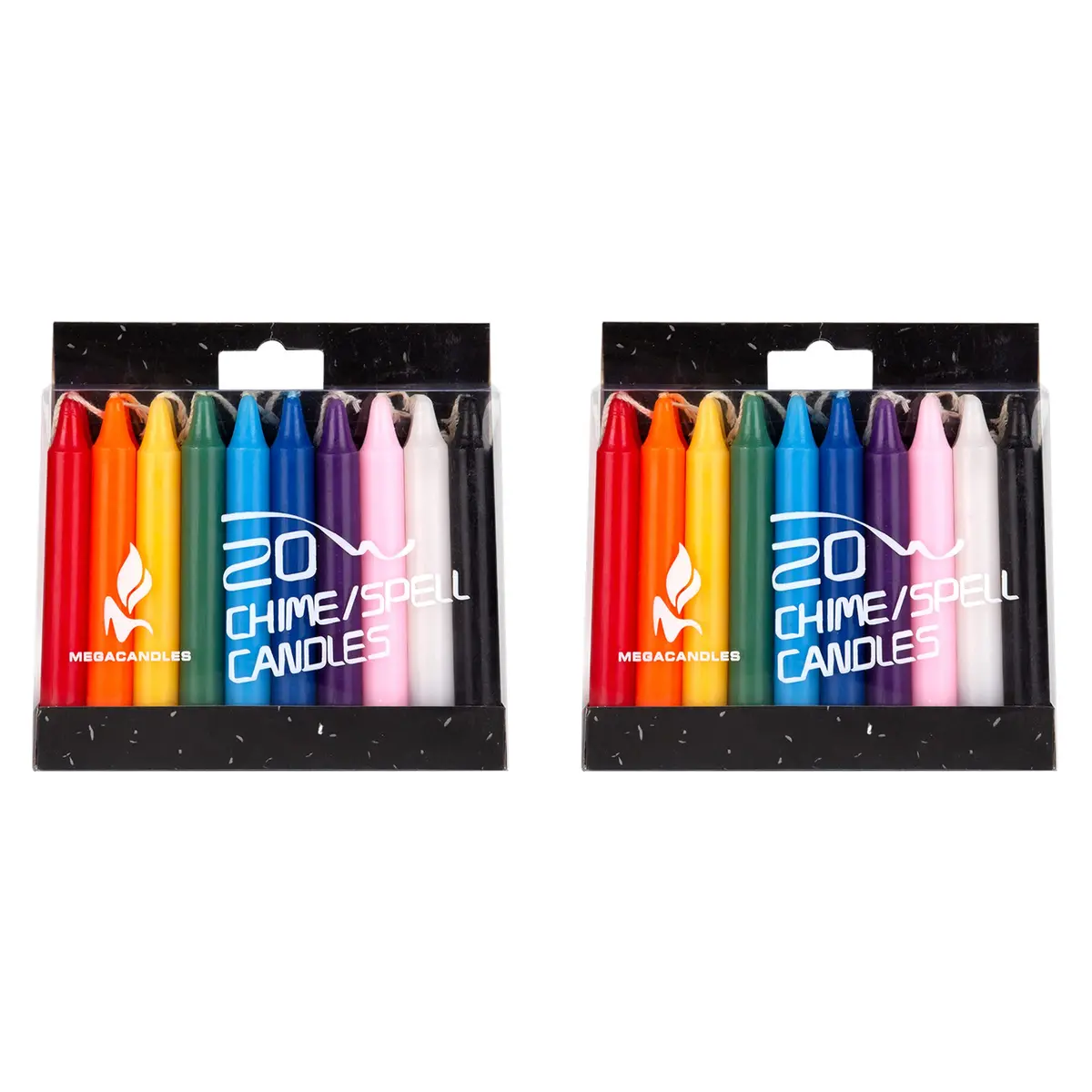 Mega Candles Mini Taper Spell Candles 40 Count | Unscented, Clean Burning, 4" x 1/2" Assorted Colors - view 3