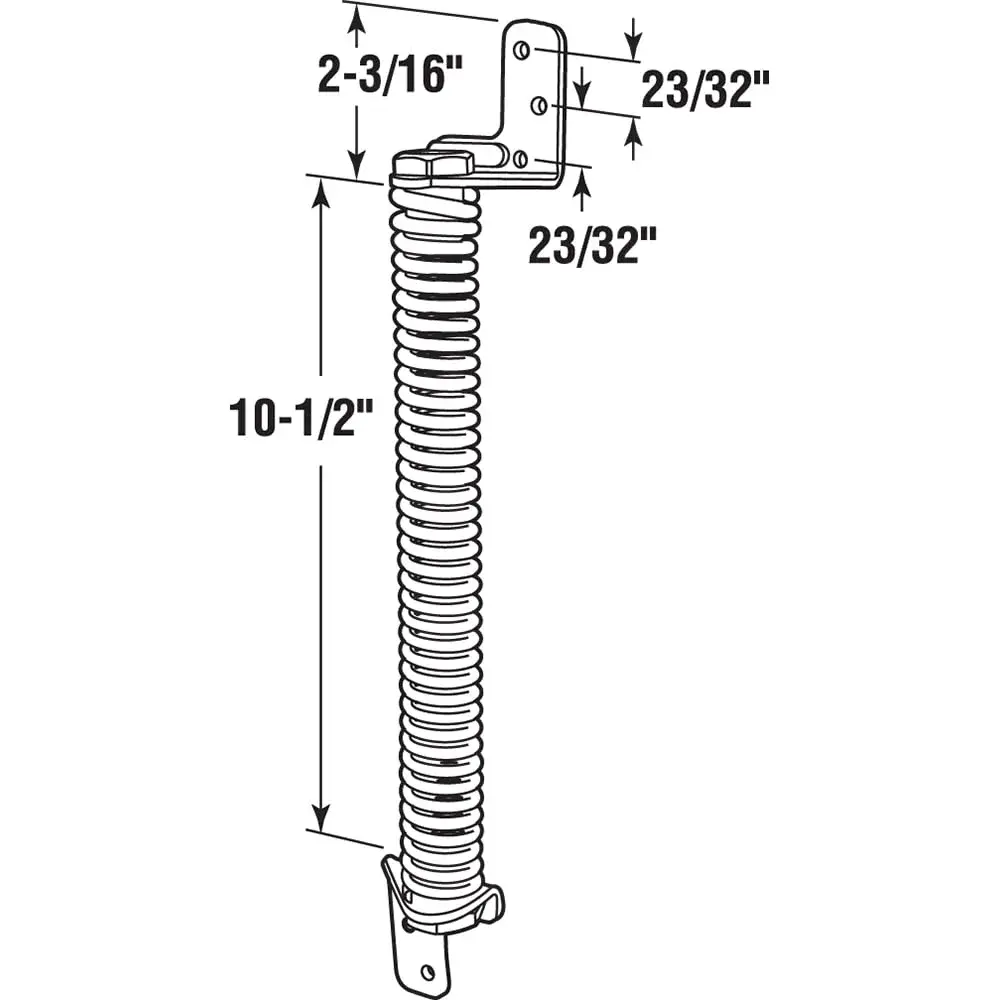 PRIME-LINE RG 18668 Self Closing Gate Spring 26.7 cm (10.5 In.) | Adjustable Steel Black - view 2