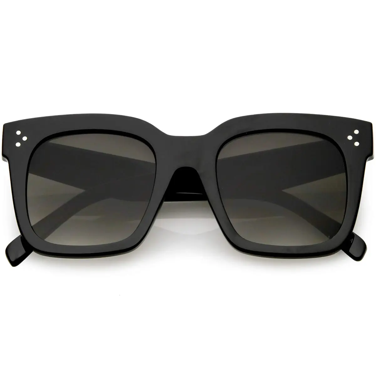 zeroUV Oversized Retro Square Sunglasses for Women 50mm UV400 Gradient Grey Black - main product image