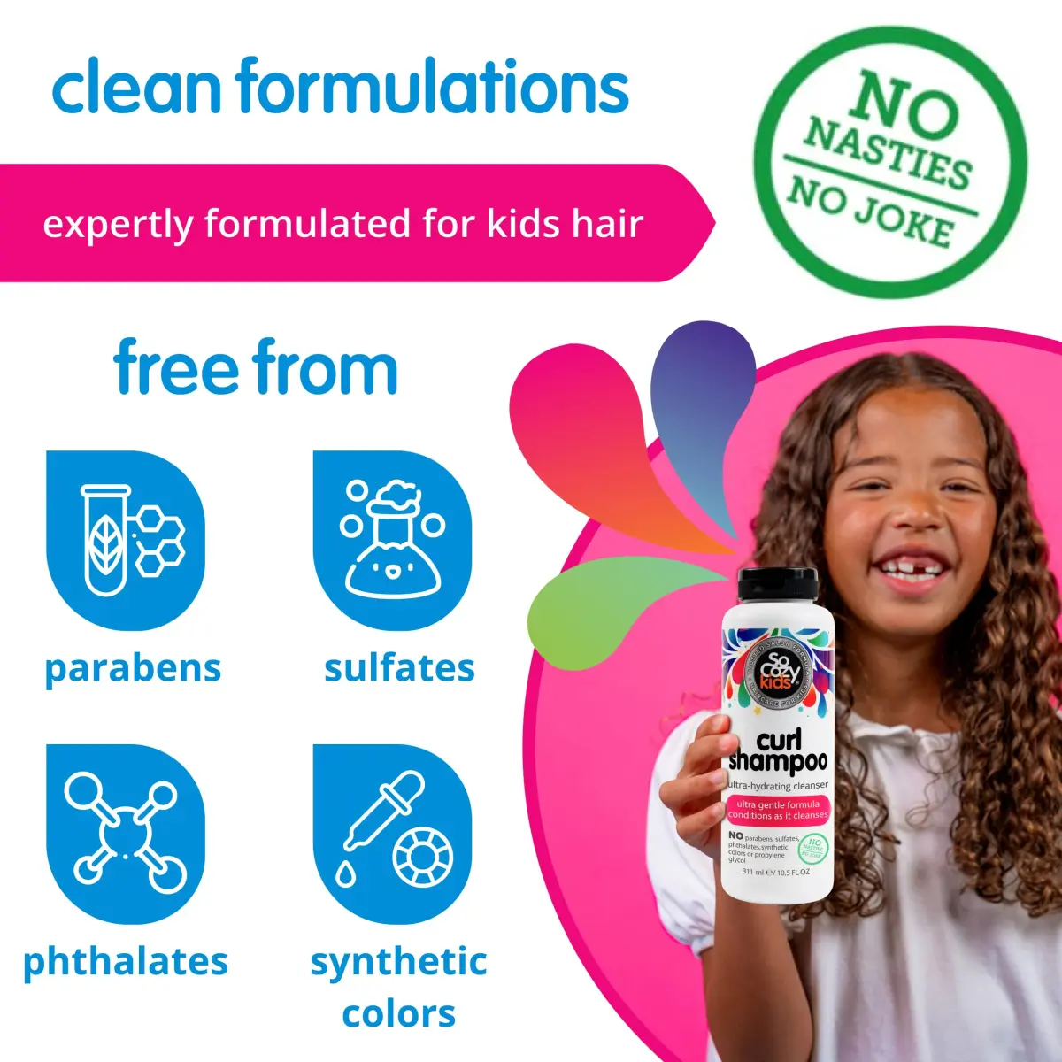 SO COZY Kids Curl Shampoo 311 ml (10.5 Fl Oz) | Gentle Hydration for Curly Hair - view 5