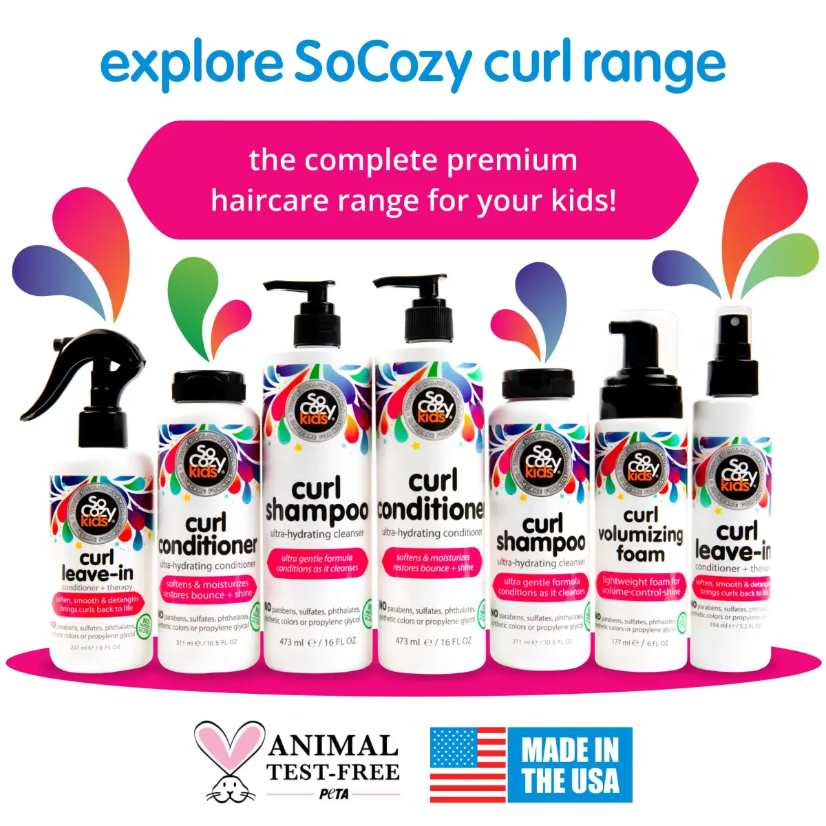 SO COZY Kids Curl Shampoo 311 ml (10.5 Fl Oz) | Gentle Hydration for Curly Hair - view 6