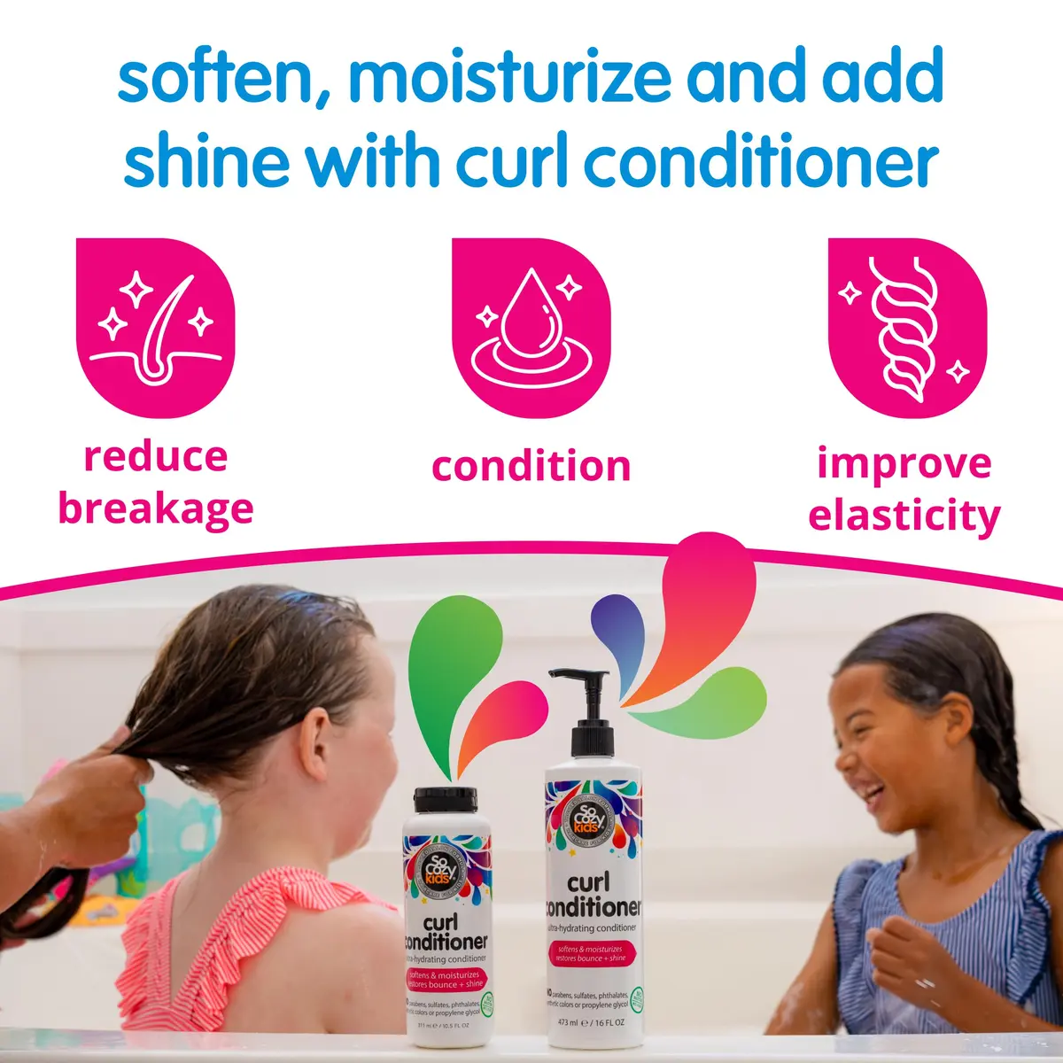 SO COZY Kids Curl Conditioner for Curly Hair 311ml (10.5 Fl Oz) | Ultra-Hydrating Detangler for Frizz Control - view 2