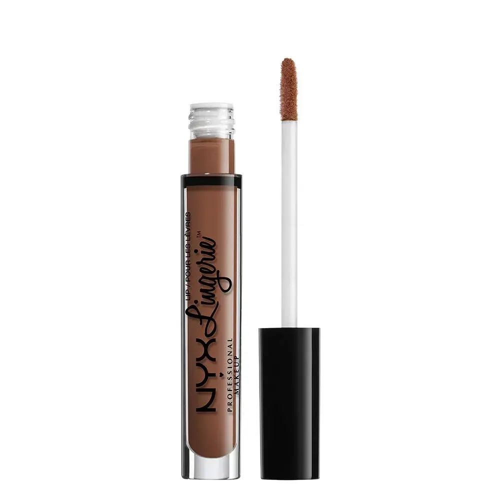 NYX PROFESSIONAL MAKEUP Lip Lingerie Matte Liquid Lipstick - Teddy (Warm Rich Brown), 3.4ml - main product image