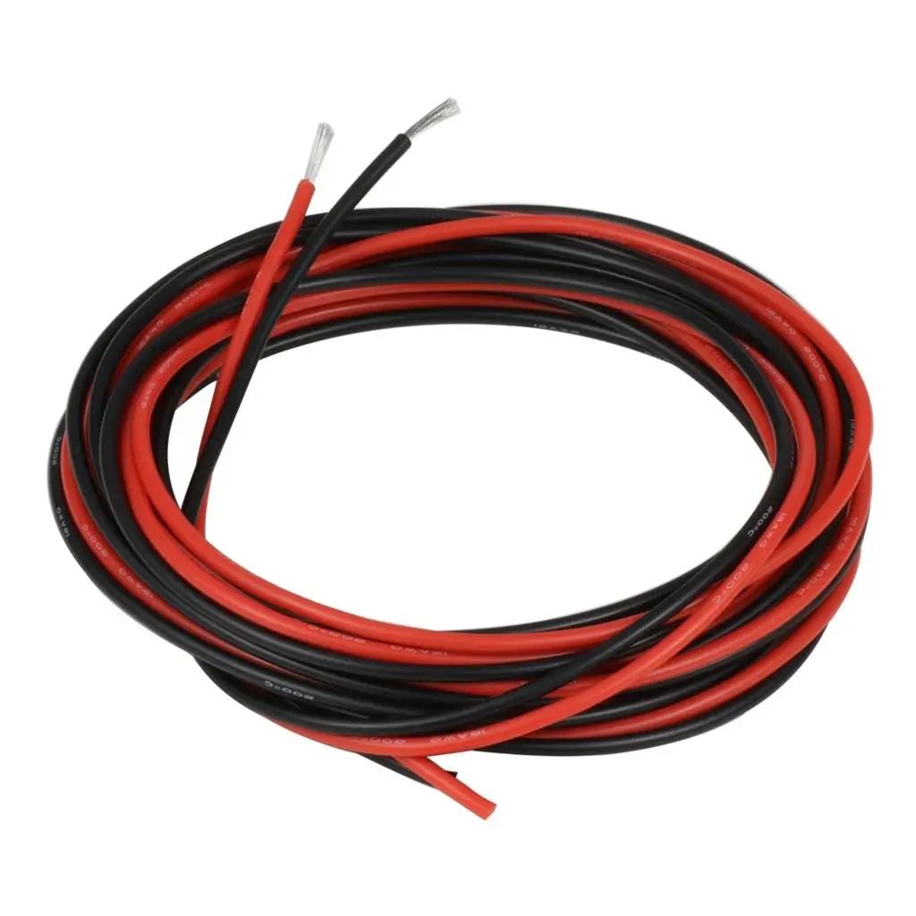 BNTECHGO 18 AWG Silicone Wire Red Black 10ft | Ultra Flexible Tinned Copper - main product image