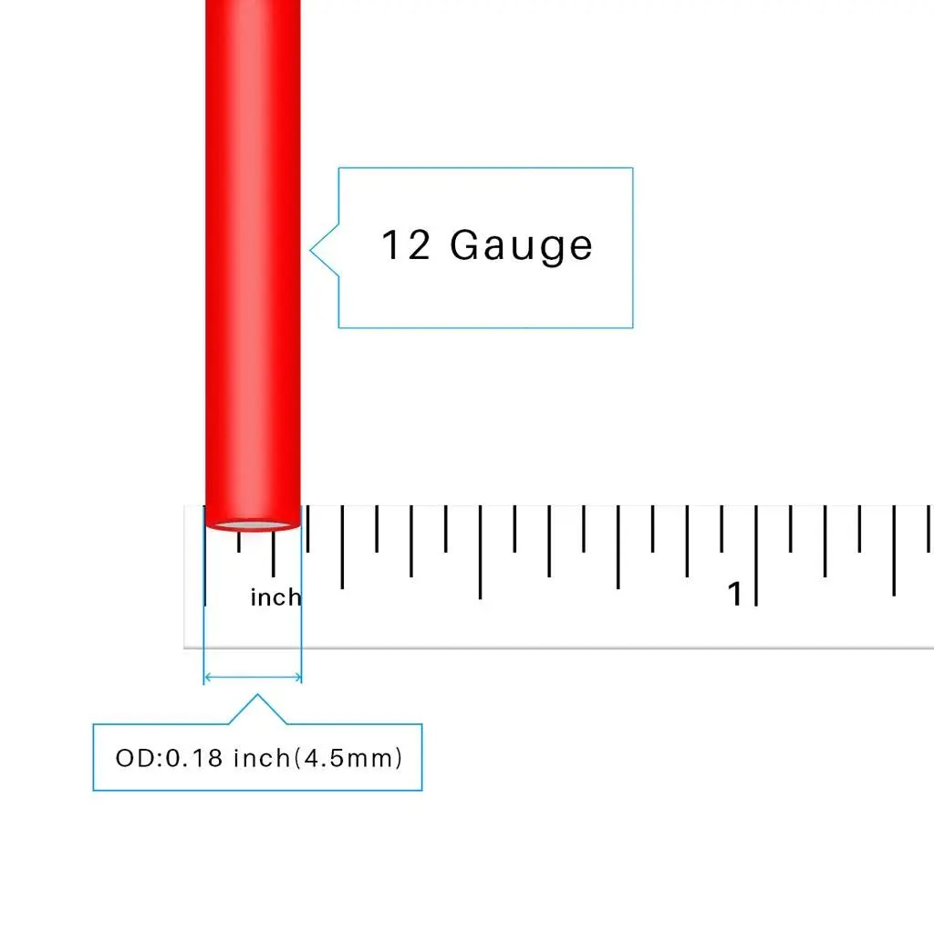 BNTECHGO 12 AWG Silicone Wire Red/Black 6 ft (1.83m) | High Temp 600V Stranded Copper Cable - view 2