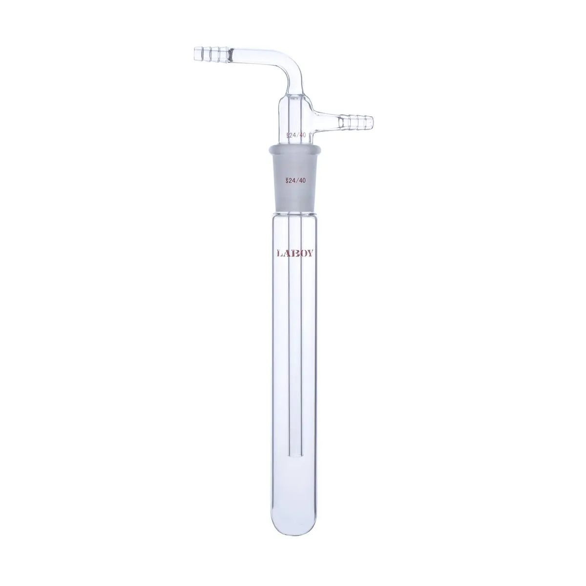 Laboy Two-Piece Vacuum Cold Trap 24/40 Joint 200mm | Borosilicate Glass, 10mm Barbs - main product image