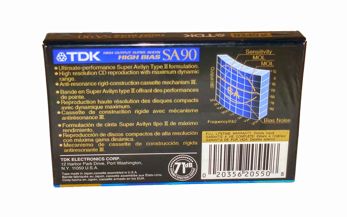 TDK SA 90 High Bias Cassette Tapes 4 Pack | Ultimate CD Performance - view 3