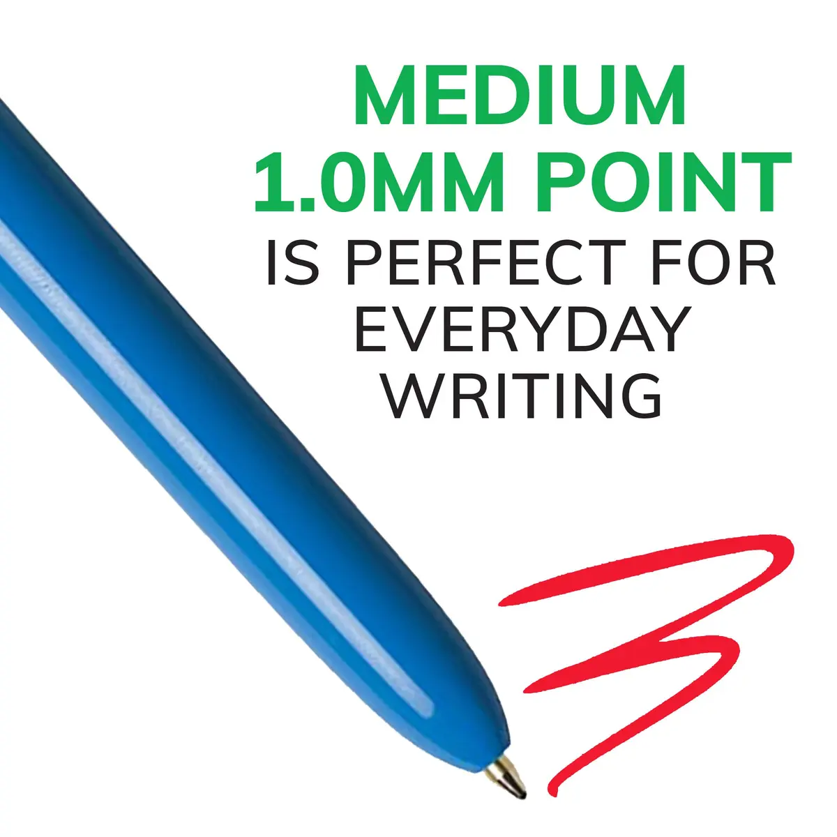 BIC 4-Color Retractable Ball Pens 12 Pack | Versatile Multi-Color Ink for School & Office - view 3