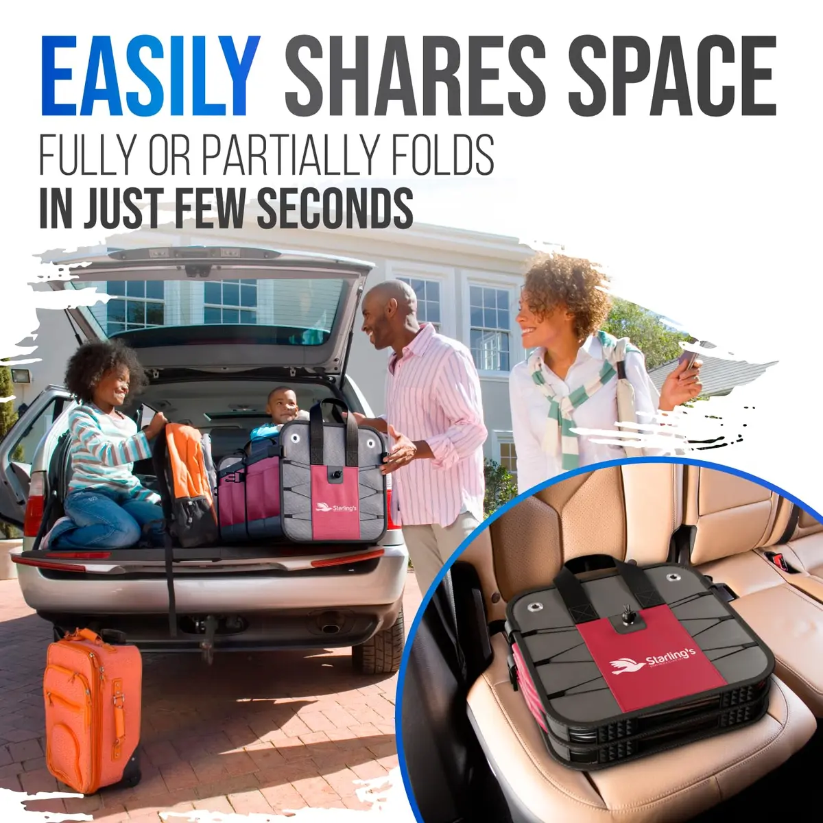 Starling's Car Trunk Organizer Large | Collapsible Waterproof Cargo Storage Box for SUV & Truck - view 4
