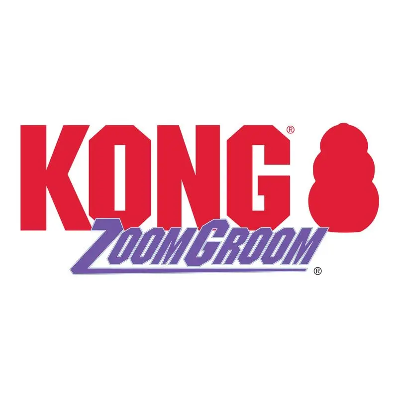 KONG ZoomGroom Dog Brush Blue | Massages Skin & Stimulates Oil Production - view 5