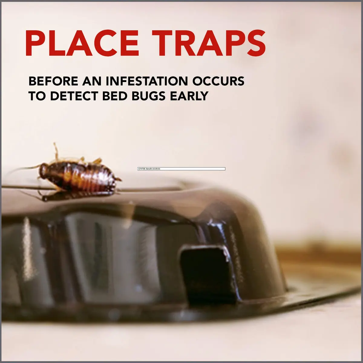 Raid Bed Bug Detector & Trap 8 Count | Early Detection & Monitoring for Home or Travel - view 3