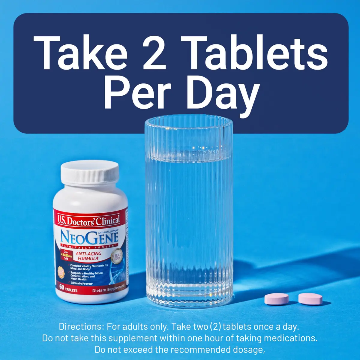 U.S.DOCTORS'CLINICAL NeoGene GH3 Healthy Aging Supplement 60 Tablets | Supports Mind & Body Vitality - view 7