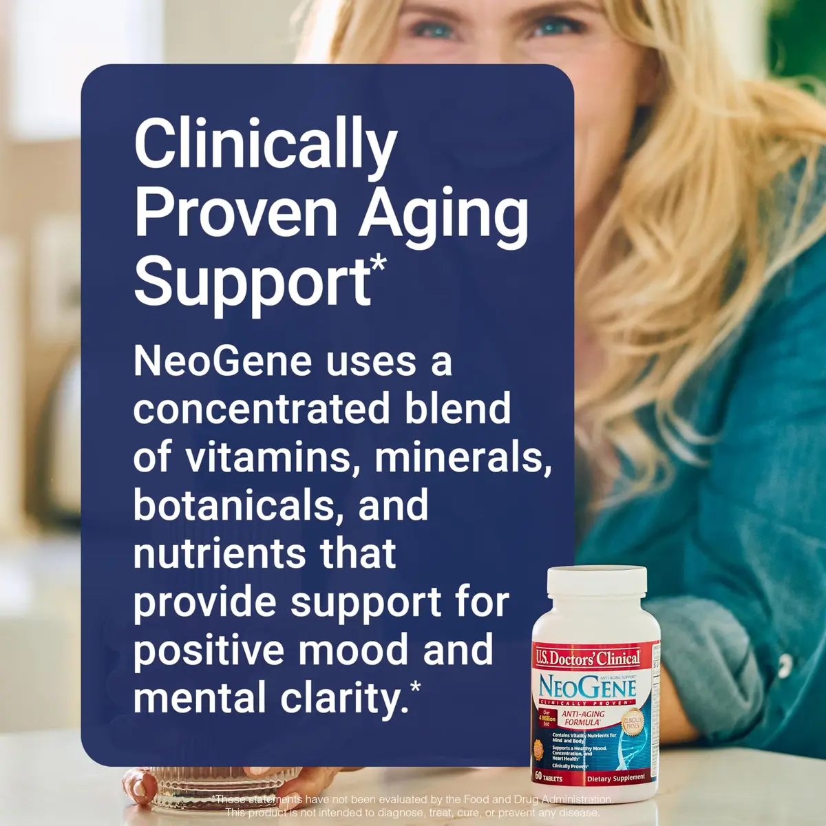 U.S.DOCTORS'CLINICAL NeoGene GH3 Healthy Aging Supplement 60 Tablets | Supports Mind & Body Vitality - view 2