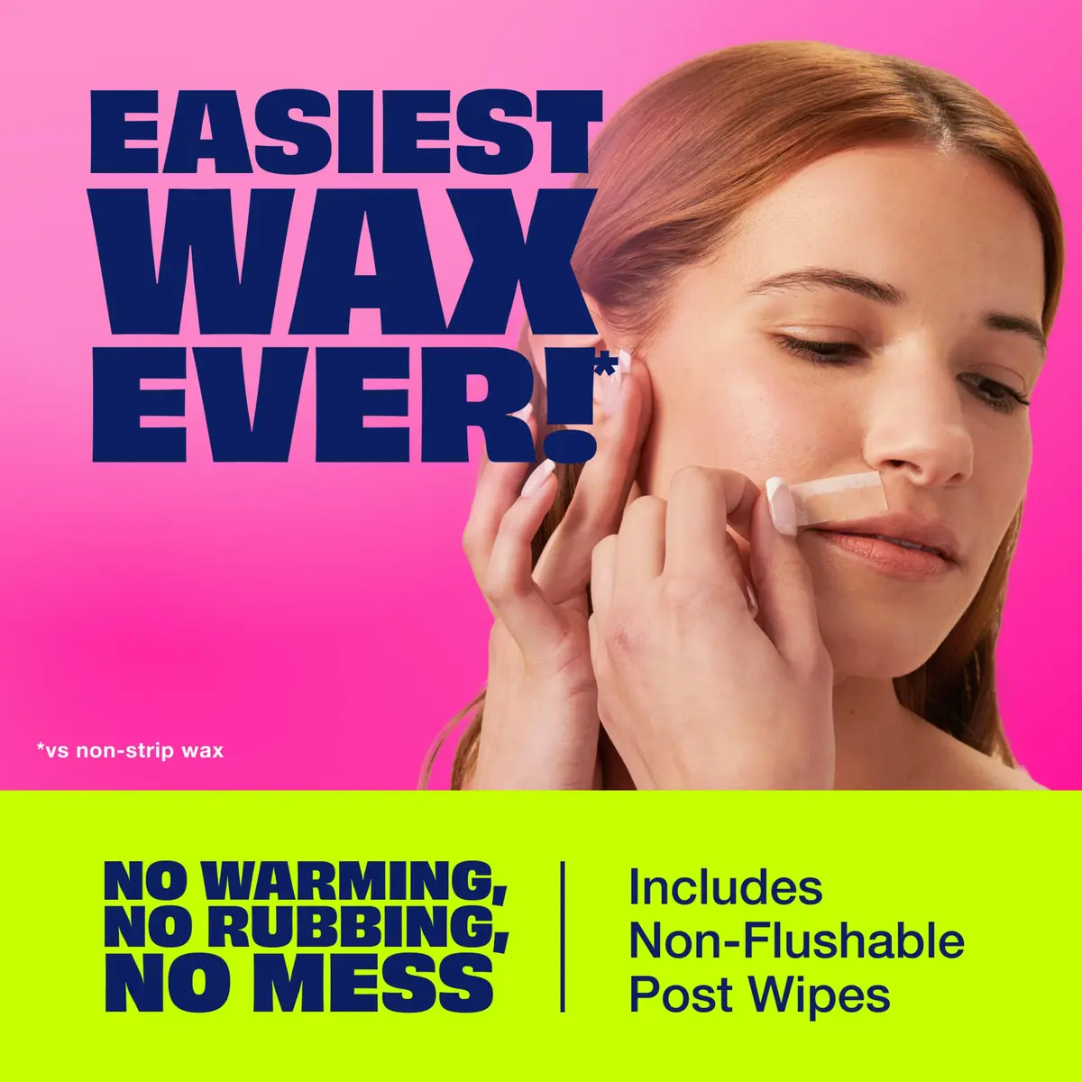 Nair Hair Remover Wax Ready Strips Face & Bikini 40 Count | Dermatologist Tested, Long-Lasting Results - view 8