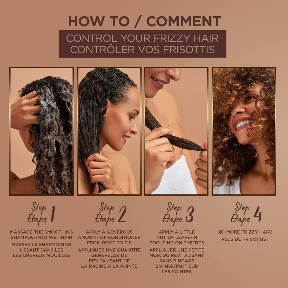Garnier Whole Blends Smoothing Oil Coconut Oil & Cocoa Butter Extracts 3.4 Fl Oz (100ml) | Frizz Control & Shine - view 7
