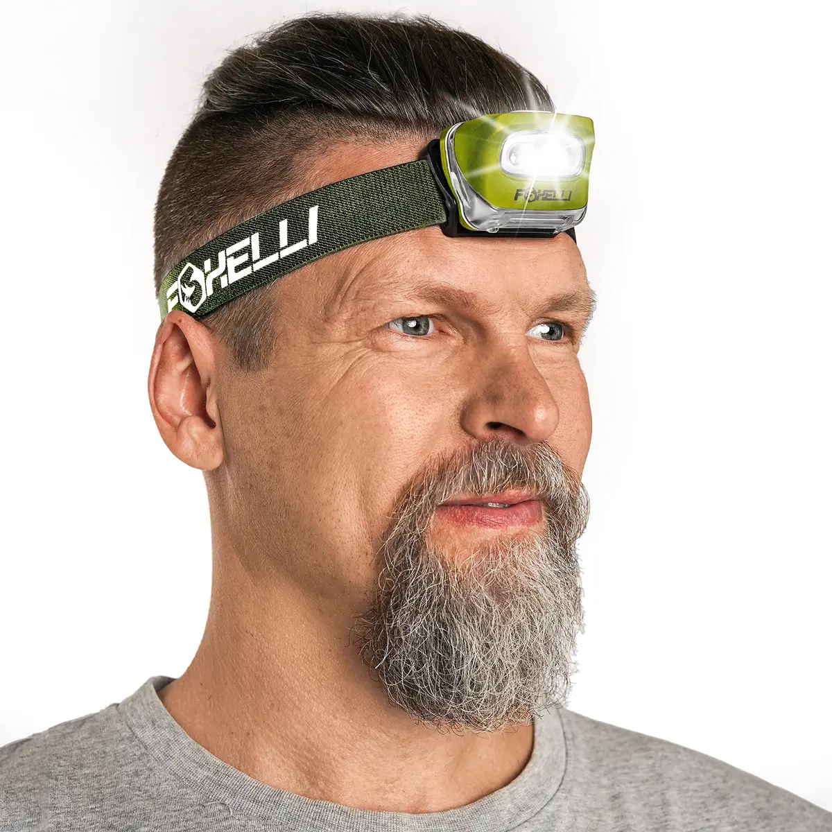 Foxelli MX20 LED Headlamp 165 Lumens (3.2 oz / 91 g) | Brightest Headlight for Camping, Hiking, Running - main product image