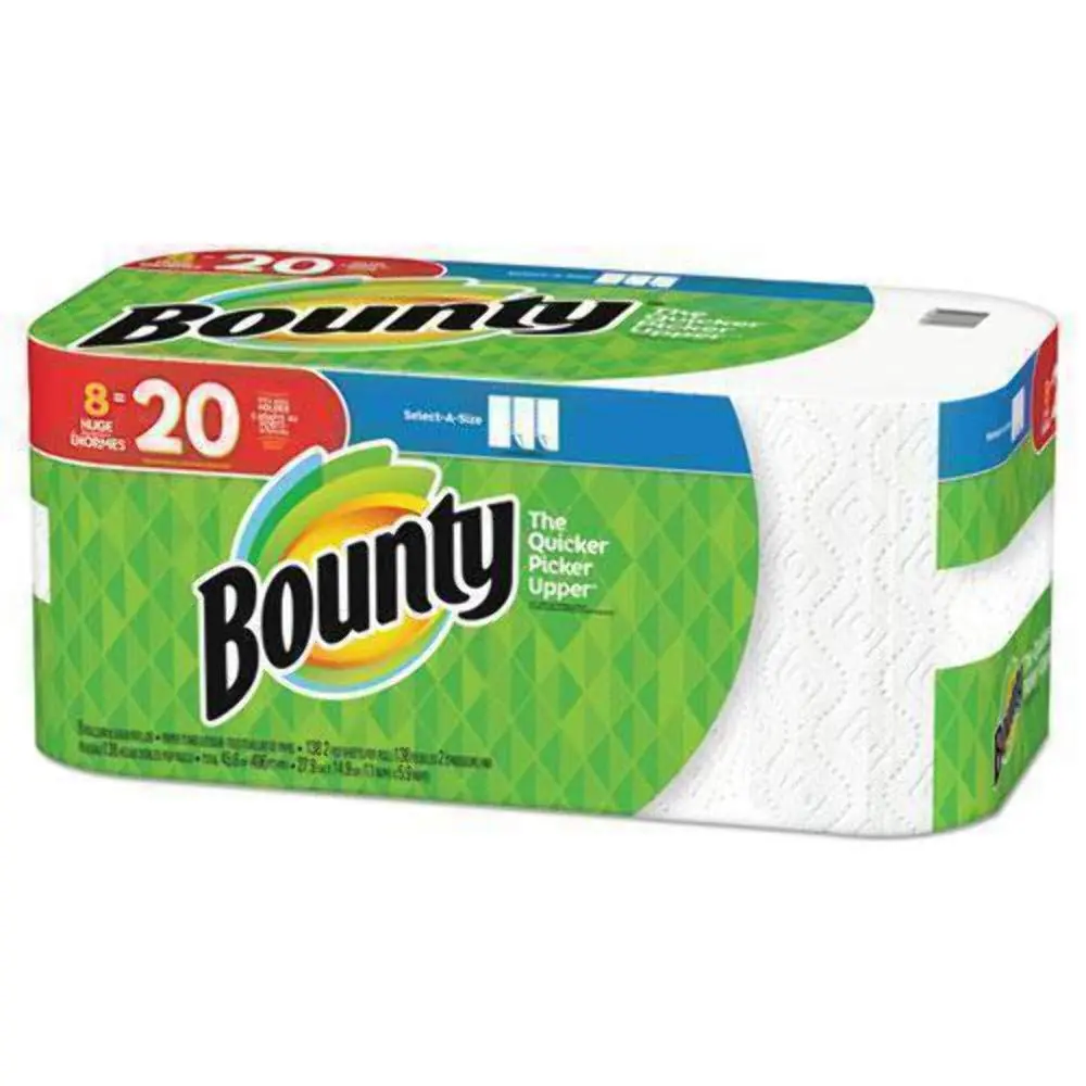 Bounty Select-A-Size Paper Towels 138 Count (8 Rolls) | Twice as Absorbent, 2-Ply - main product image
