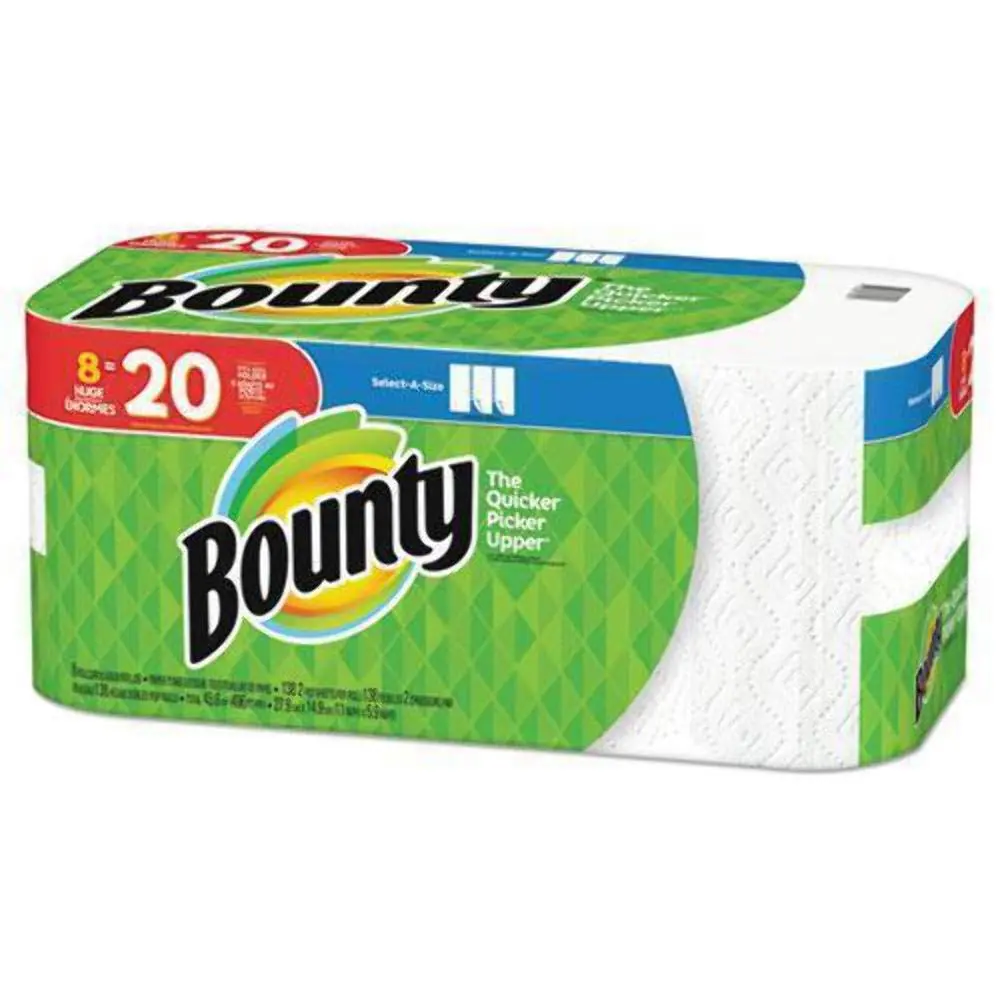 Bounty Select-A-Size Paper Towels 138 Count (8 Rolls) | Twice as Absorbent, 2-Ply - view 2