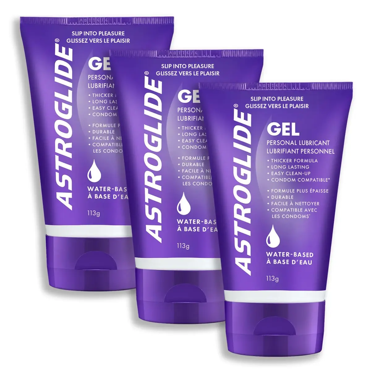 Astroglide Water-Based Gel Lube, 360ml (12 Fl Oz) | Thick, Stay-Put Formula for Comfort & Glide - main product image