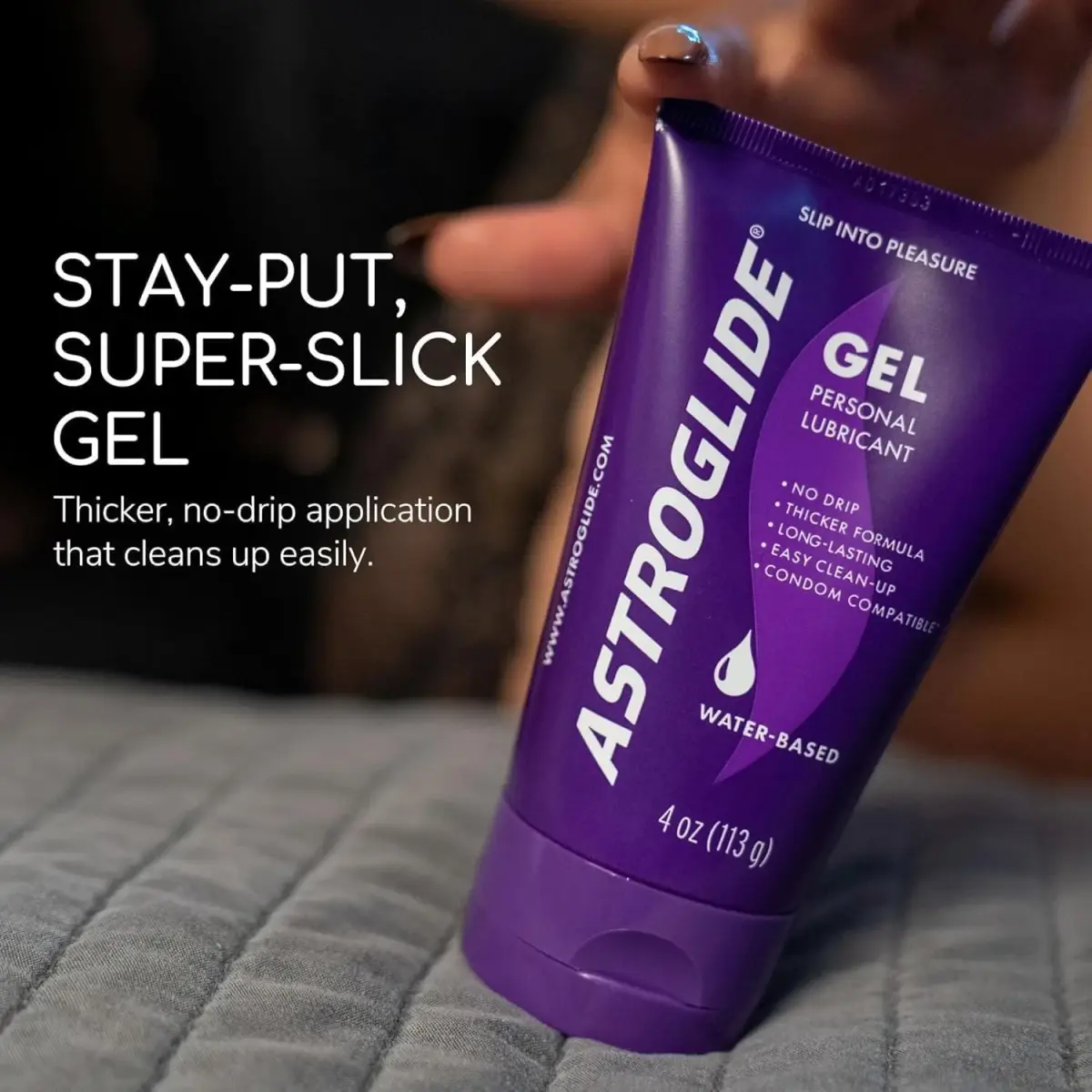 Astroglide Water-Based Gel Lube, 360ml (12 Fl Oz) | Thick, Stay-Put Formula for Comfort & Glide - view 2