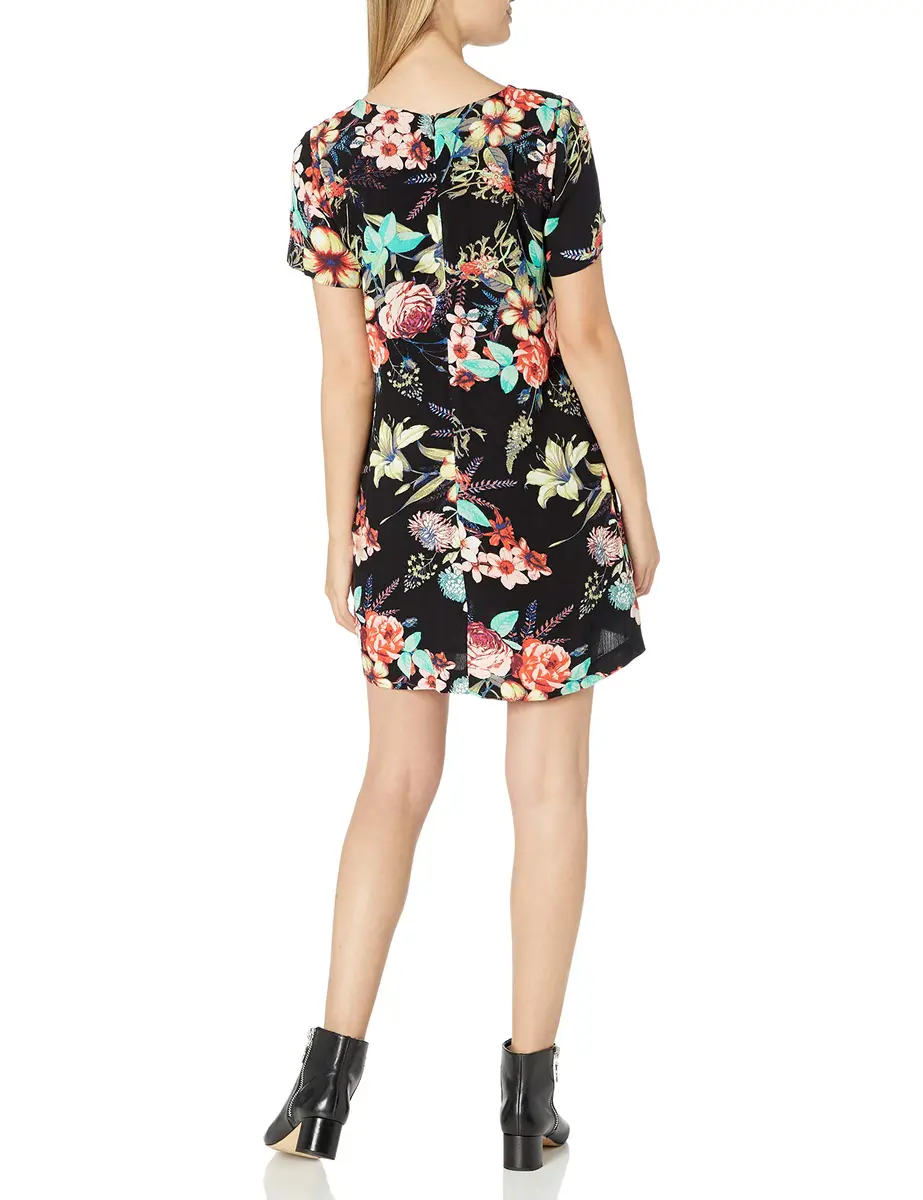 Lucy Love Women's Most Wanted Floral Print Dress Chloe's Garden X-Small | Flirty floral lace-up fit - view 2