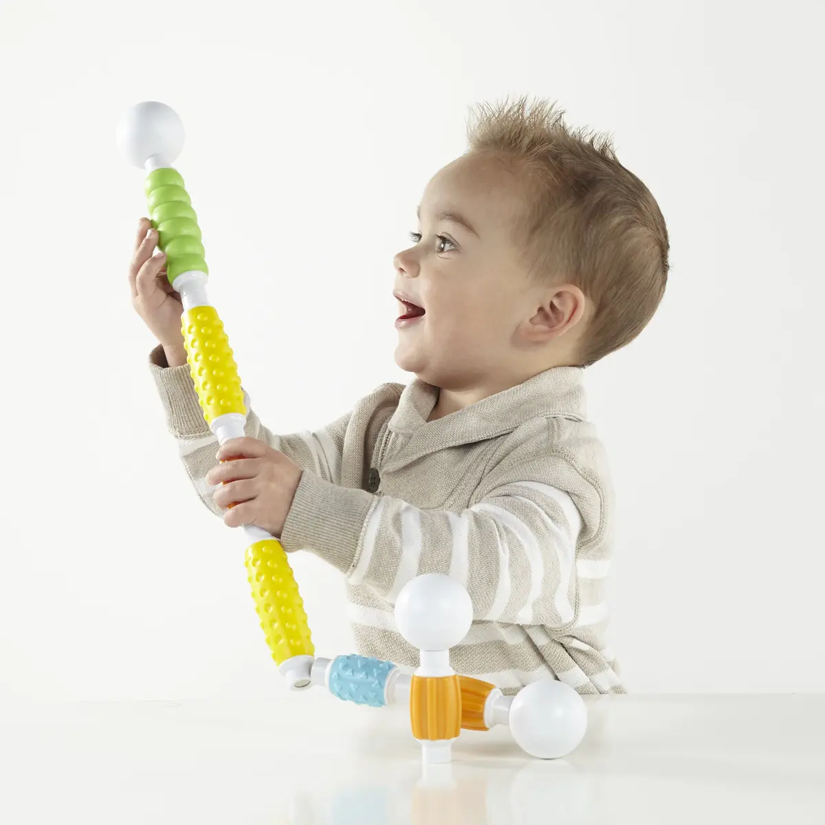 Guidecraft Grippies Builders - 30 Piece Set: Soft Grip Magnetic Building Toy for Toddlers - view 3