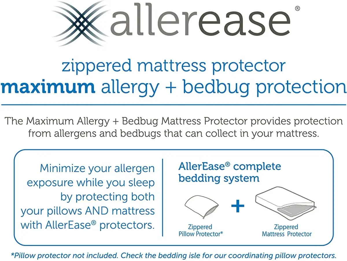 Aller-Ease Maximum Allergy Mattress Protector King Size | Waterproof & Breathable - view 3