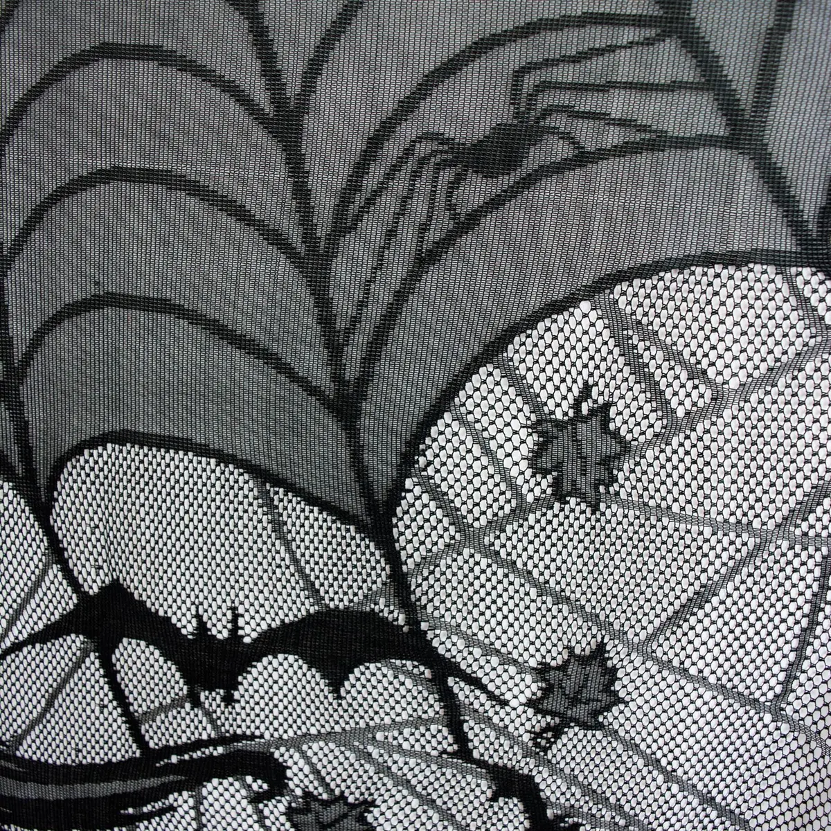 DII Haunted Lace Halloween Curtain Panel 38x84 | Spooky Indoor & Porch Decor - view 4