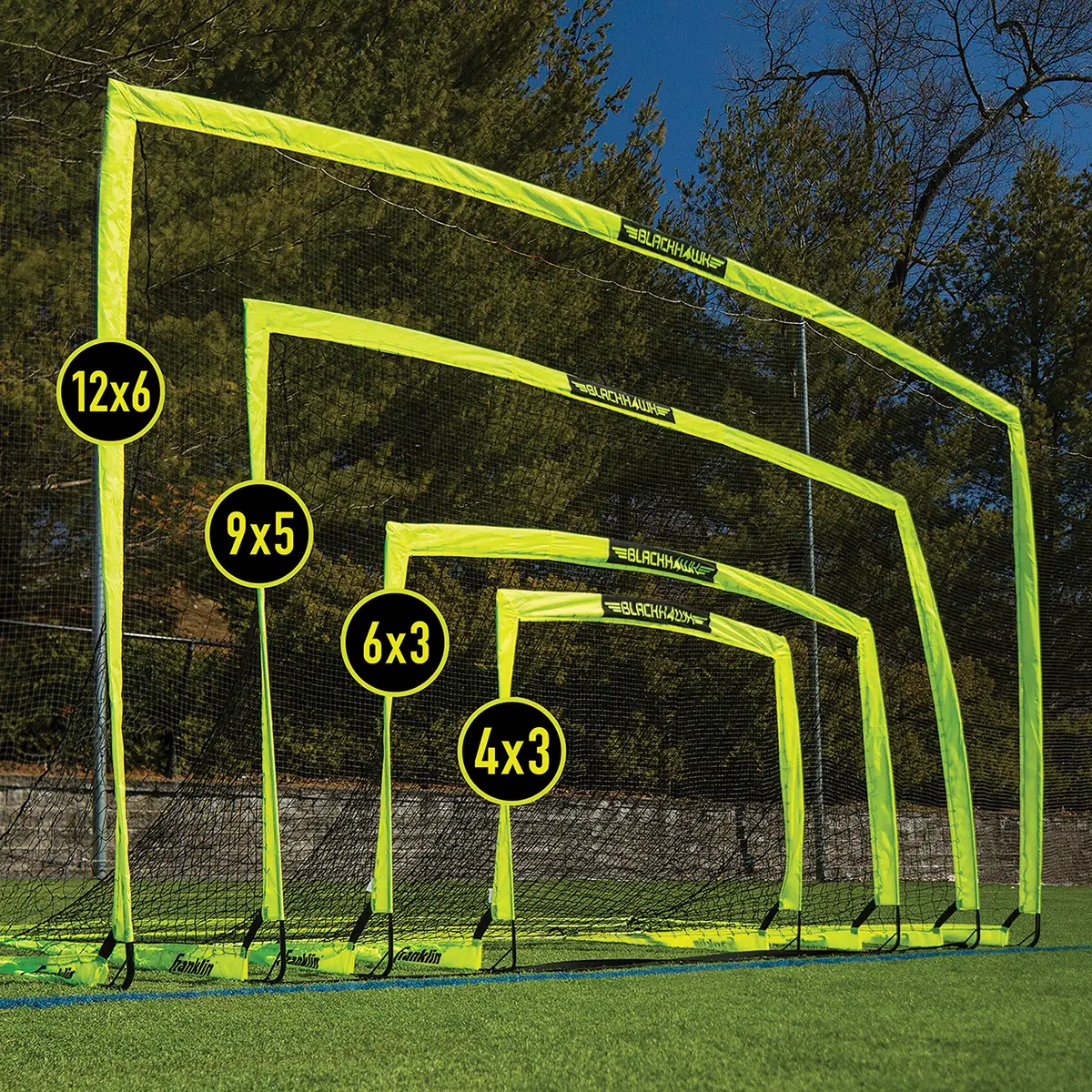 Franklin Sports Fiberglass Blackhawk Goal - Extra Large | Portable Backyard Soccer Net - view 9