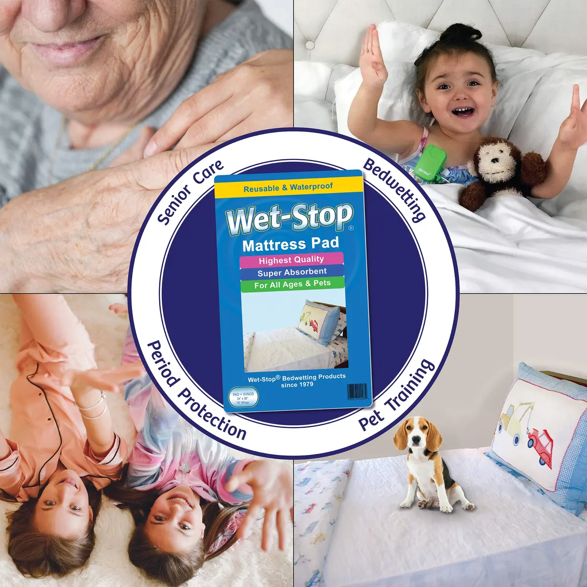 Wet-Stop3 Kit Bedwetting Alarm with Waterproof Bed Pad | Clinically Proven, Pediatric Designed, 6 Alarm Tones, Vibration, Waterproof Mattress Cover, 34" x 36" - view 5