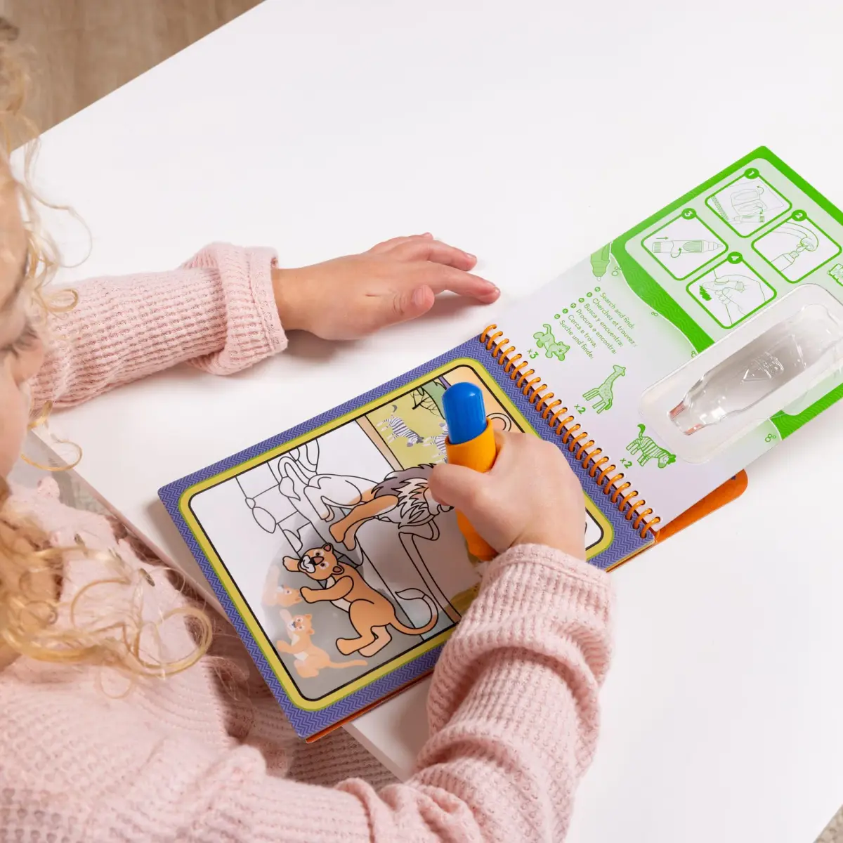 Melissa & Doug On The Go Water Wow! Safari Activity Pad | 4 Reusable Pages, Refillable Water Pen - view 8