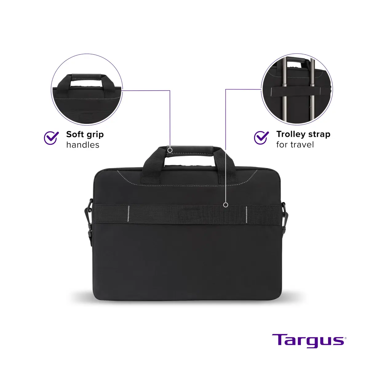 Targus Laptop Slim Briefcase for 15.6-inches | Water-Resistant, Lightweight, Professional - view 6